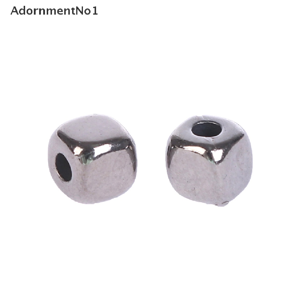 (AdornmentNo1) 3 / 4mm Manik-Manik Akrilik Bentuk Kotak Untuk Membuat Perhiasan DIY