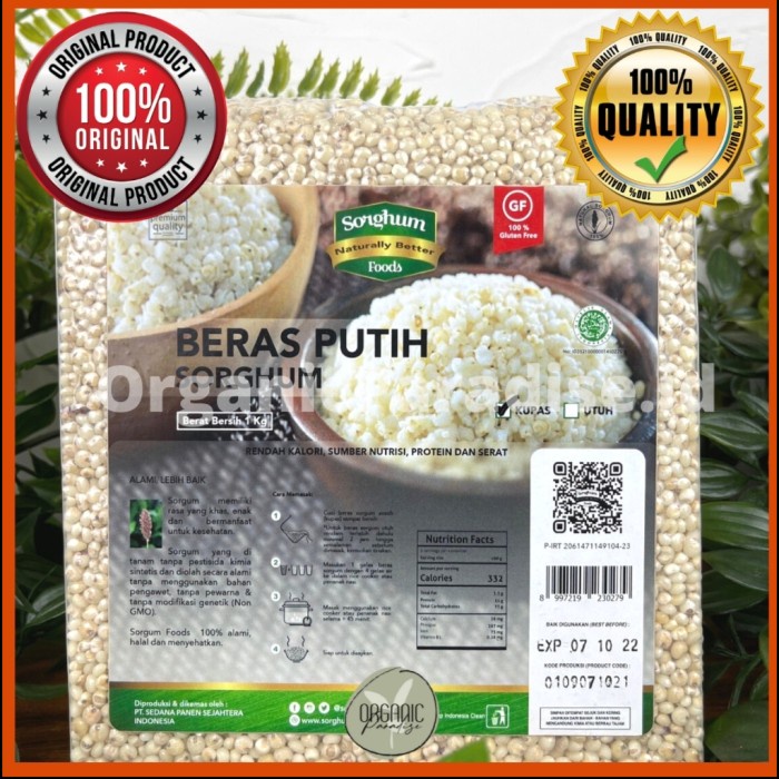 

Beras Sorghum Putih / Sorghum White Rice 1 Kg Gluten Free
