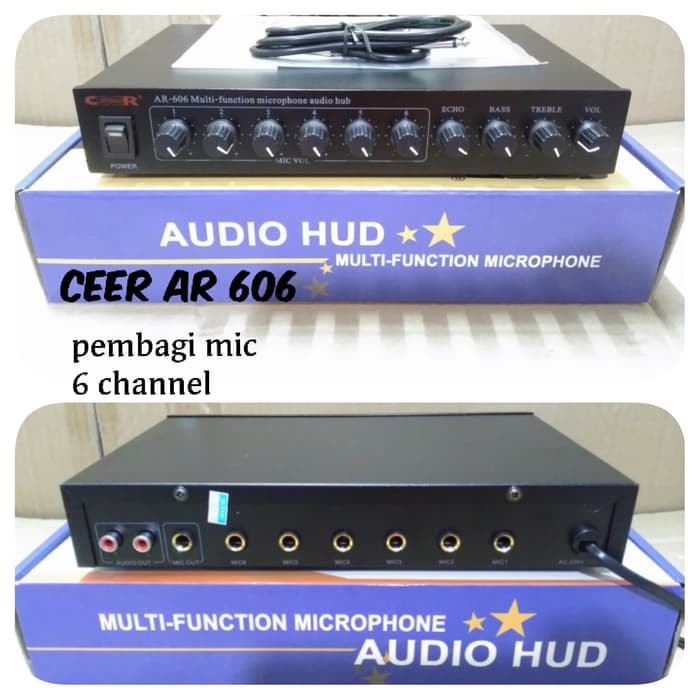 MIXER MIC ATAU PEMBAGI MIC 6 CHANNEL CEER AR 606