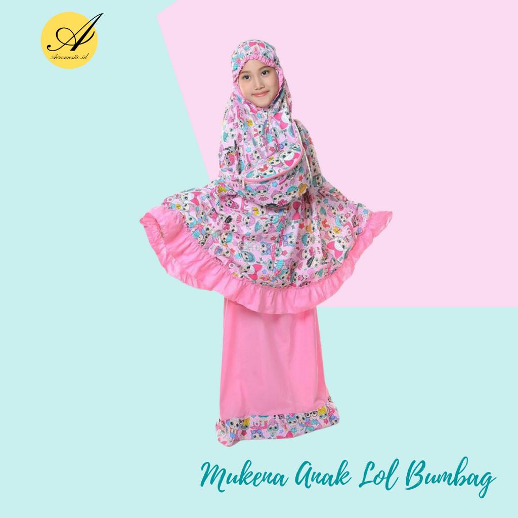 Mukena Anak LOL Sister Bumbag - Mukenah Anak Karakter LOL Sister - Mukena Anak Katun