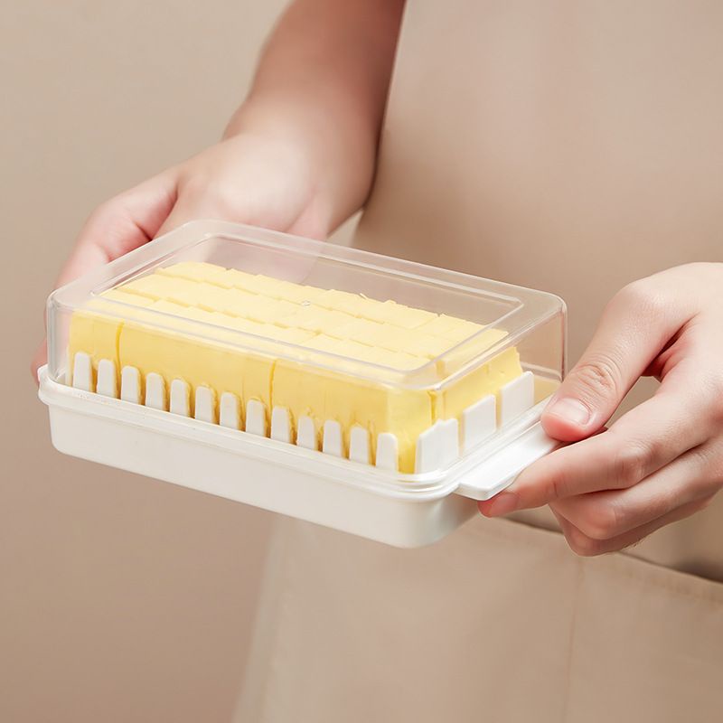 (BOW) Alat Pemotong Mentega / Kotak Penyimpanan Keju Anti Debu Butter Storage Box 13A07