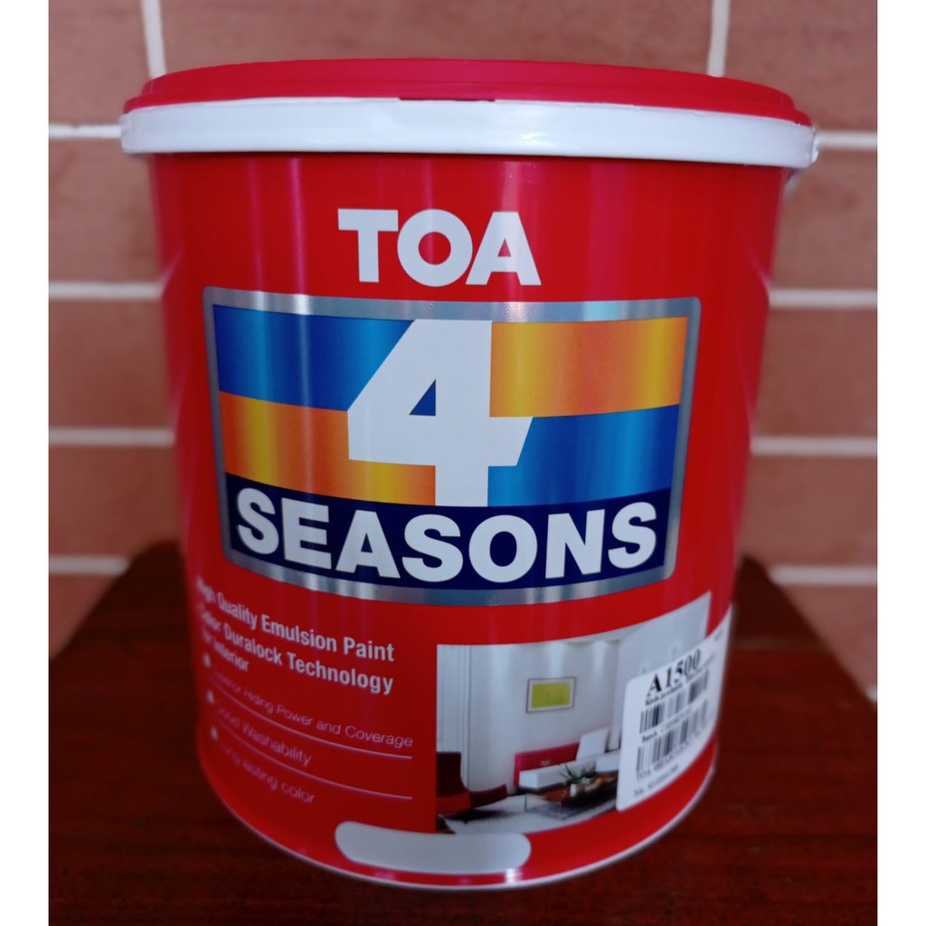Jual Cat Tembok INTERIOR TOA 4SEASONS INTERIOR 5KG (A1500 PUTIH WHITE