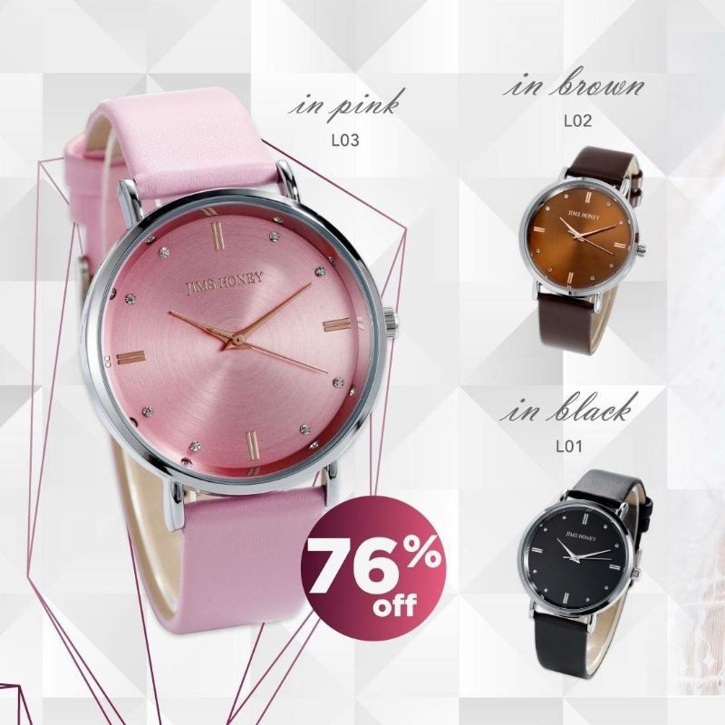 JAM TANGAN WANITA JIMS HONEY 8123 ORI QUARTZ WATCH ANTI AIR JIMSHONEY IMPORT FASHION CEWEK KOREA