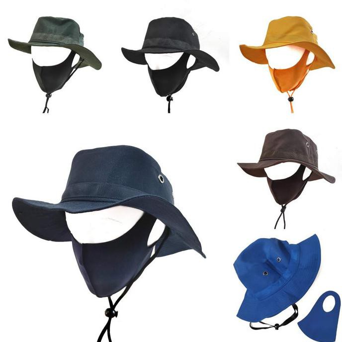 Topi rimba jungle mancing sepeda Set masker scuba Polos Dewasa RIMBA-S - CATATAN TOKO