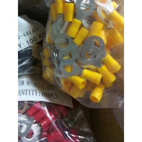 ✰ Skun Ring 2-6 / insulated ring terminals - Hitam ✫