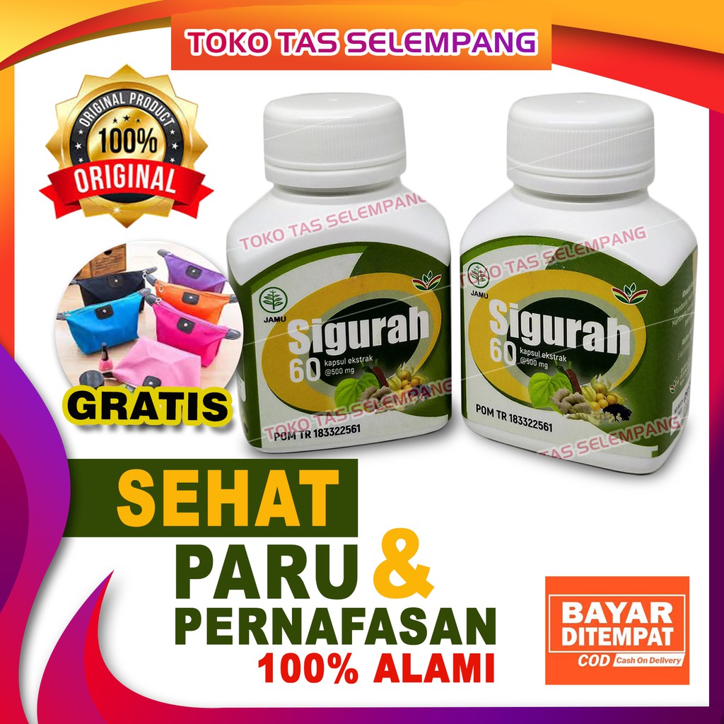 

SIGURAH ORIGINAL BPOM Gurah Batuk Berdahak Kapsul Extra Herbal Pernafasan