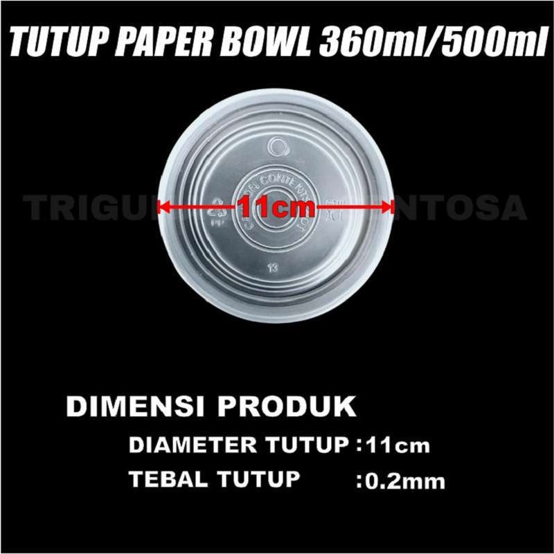 Tutup Paper Bowl 360ml 500ml / Tutup 650ml 800ml / Inner Tray Sekat bowl 650ml 800ml Per Dus Gjk