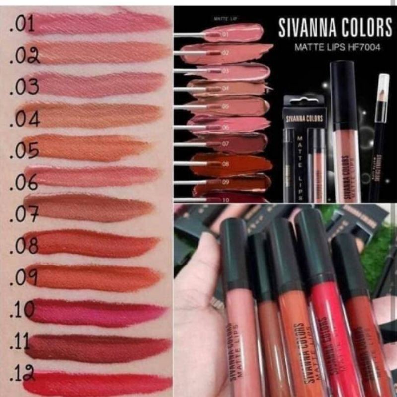 Lipstik matte brand SIVANNA COLORS