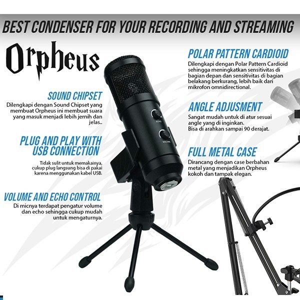 Sades Orpheus Premium Microphone Condenser