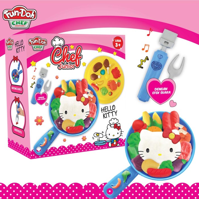 G5T4ht Fundoh X Hello Kitty Chef Junior - Mainan Lilin Anak - Mainan Edukasi Re30604GH