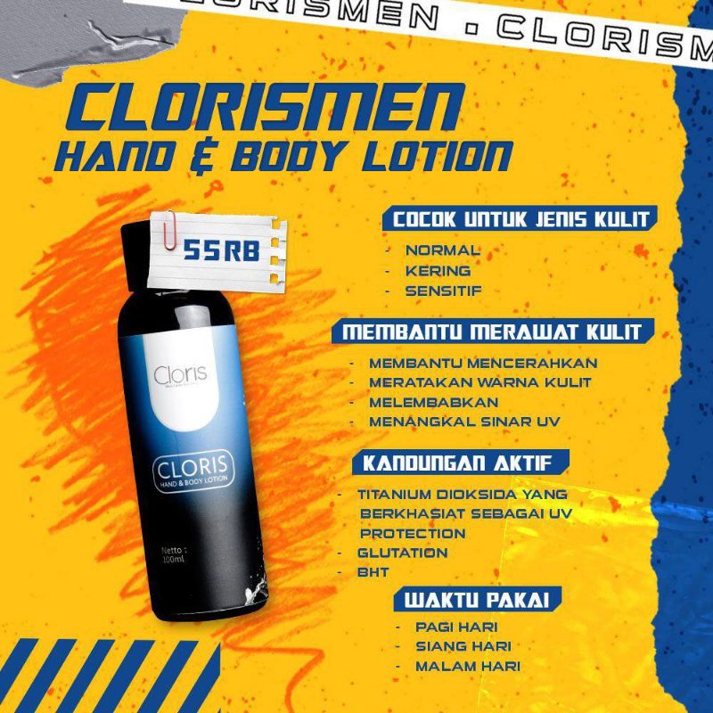 Jual CLORISMEN HAND&BODY LOTION PRIA ( READY STOCK ) Shopee Indonesia