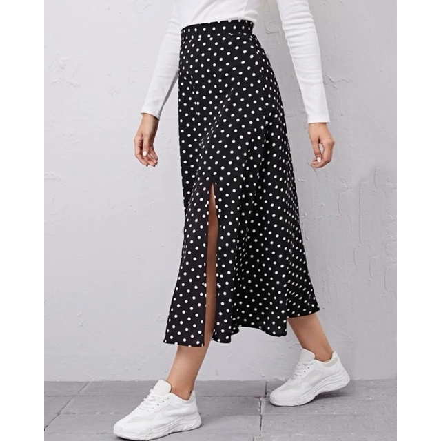 Lilyana Polka Skirt (Petite Size to Plus Size) | SKOUTWEAR