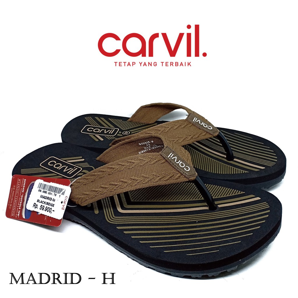 Sandal Carvil Pria Original - Carvil Sandal Pria Madrid-H