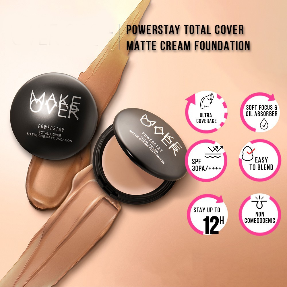 MAKE OVER Powerstay Total Cover Matte Cream Foundation