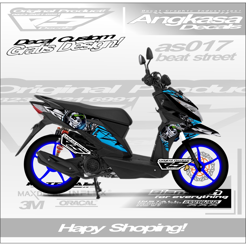 AS17 D3ECAL STIKER FULL BODY CUSTOM MOTOR BEAT STREET 2019