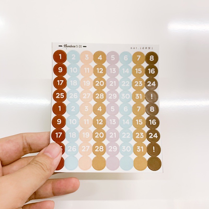 Stiker Dot Alphabet Huruf Angka Mingguan Bulanan Bujo DIY Planner Sticker Confetti-4