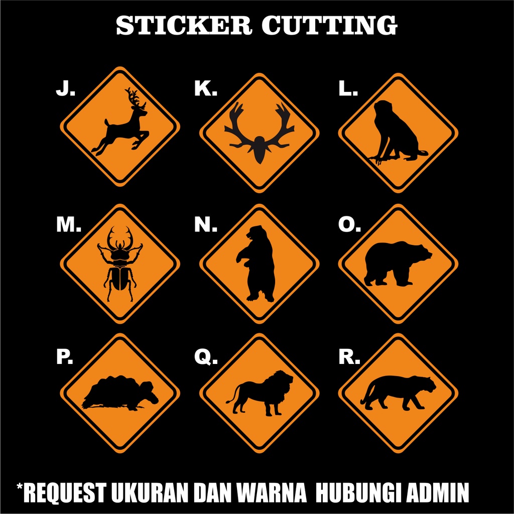 Sticker Cutting Rambu Rambu/Plang