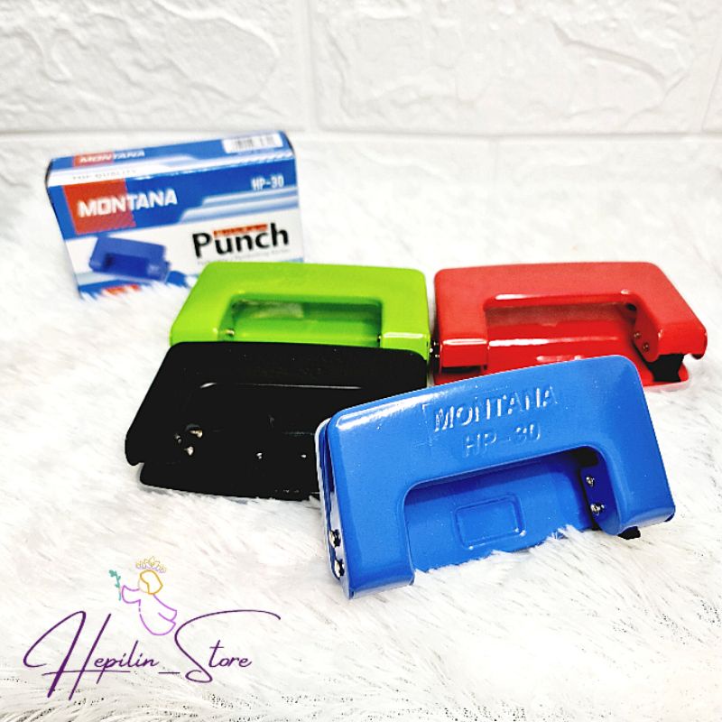

Punch Montana HP-30 atau HP-40 / Perforator with Lock / Alat Plong Plongan / Pelubang Kertas / Pembolong Kertas