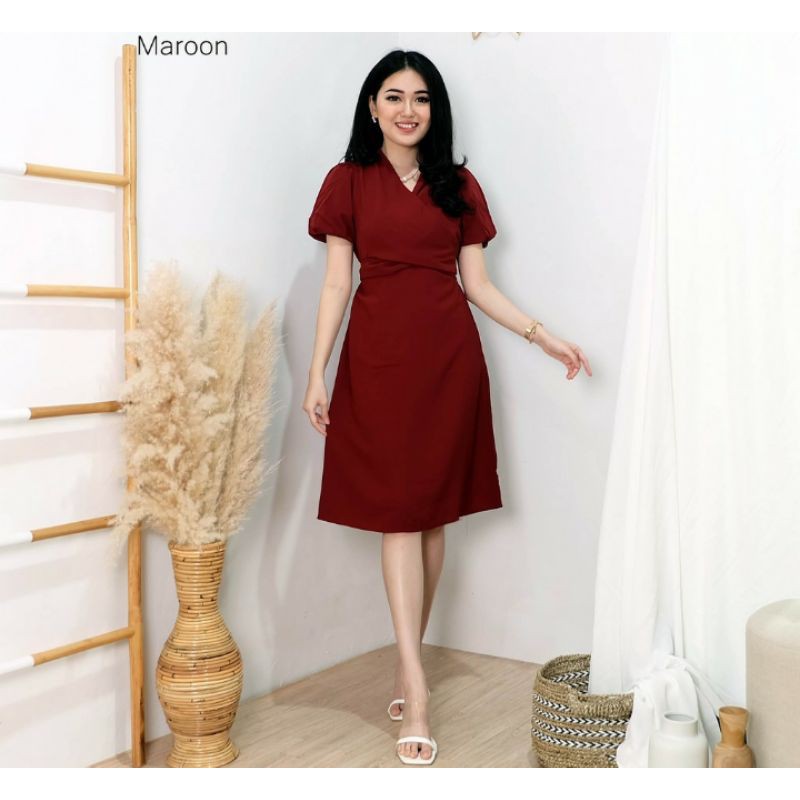 kode DR021 dress korea casual lilac