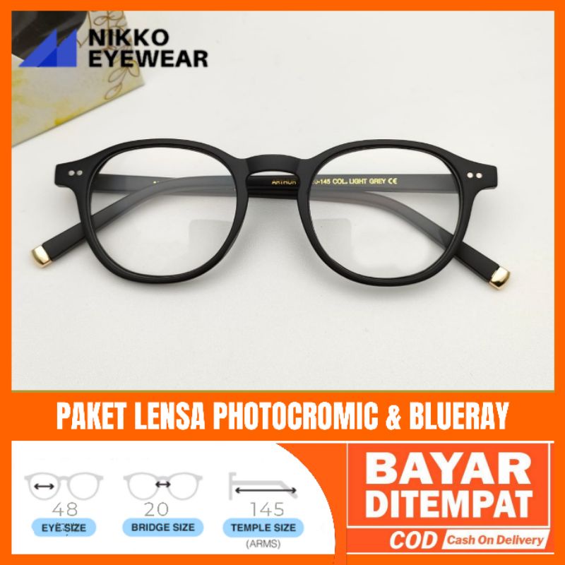 Paket Kacamata CB ARTHUR Lensa Antiradiasi Photocromic Blueray