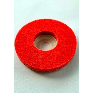 Batu Poles Sponge Merah Non Woven 4 Inch Poles