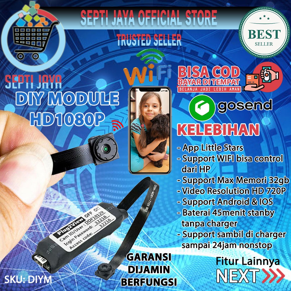 DIY Module HD 1080P Remote Network Camera Ultra Small P2p IP Kamera Mini Cam WiFi Wireles Monitoring