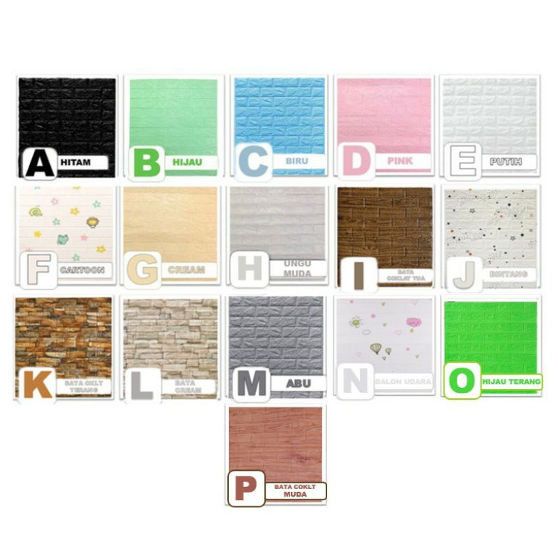 BATAM GROSIR (NR) H719 WALLPAPER DINDING FOAM 3D MOTIF BATU BARA