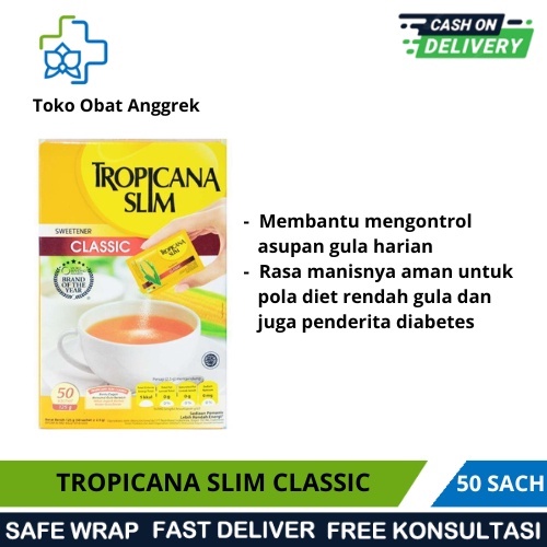 

TROPICANA SLIM CLASSIC ISI 50 SACHET/GULA RENDAH KALORI/GULA DIET/GULA UNTUK MENCEGAH DIABET