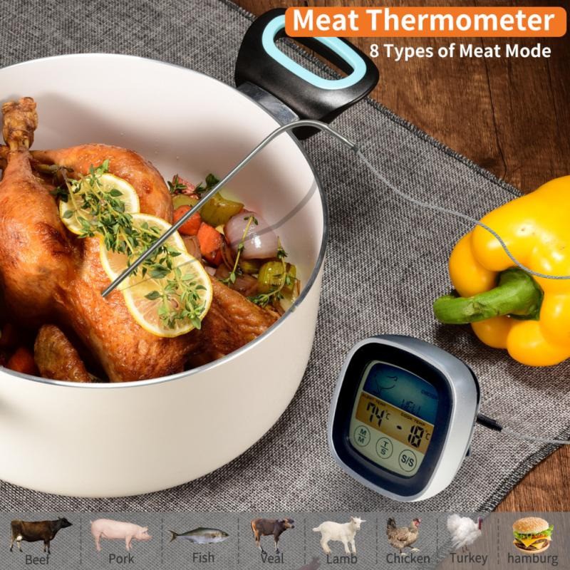 Digital Kitchen BBQ Thermometer with Touch Screen - Termometer Dapur Digital untuk Makanan