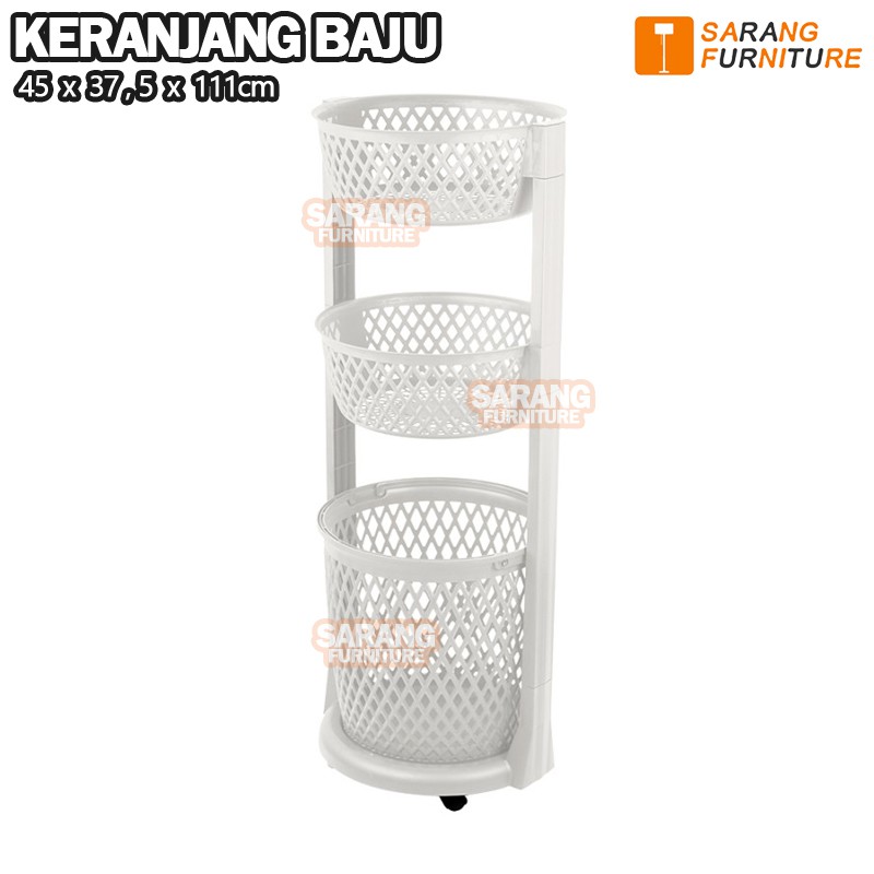 Rovega Laundry Basket Rak Keranjang Baju Kotor RLB350 Keranjang Binatu Rovega Keranjang Pakaian