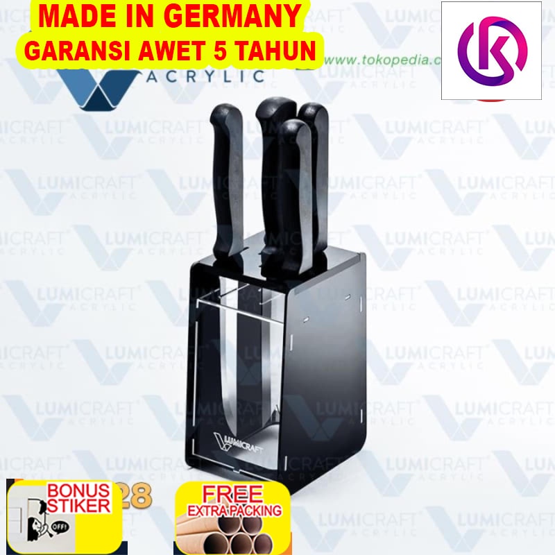 

Terlaris Tempat Pisau Akrilik / Acrylic Knife Stand Size Small| TP-128