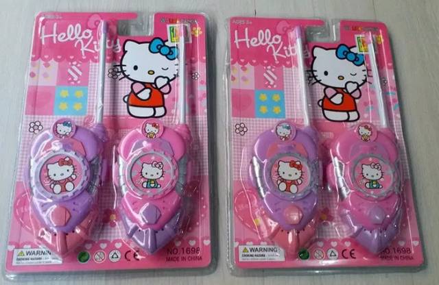 mainan walkie hello kitty - ht anak edukatif - perempuan edukatif