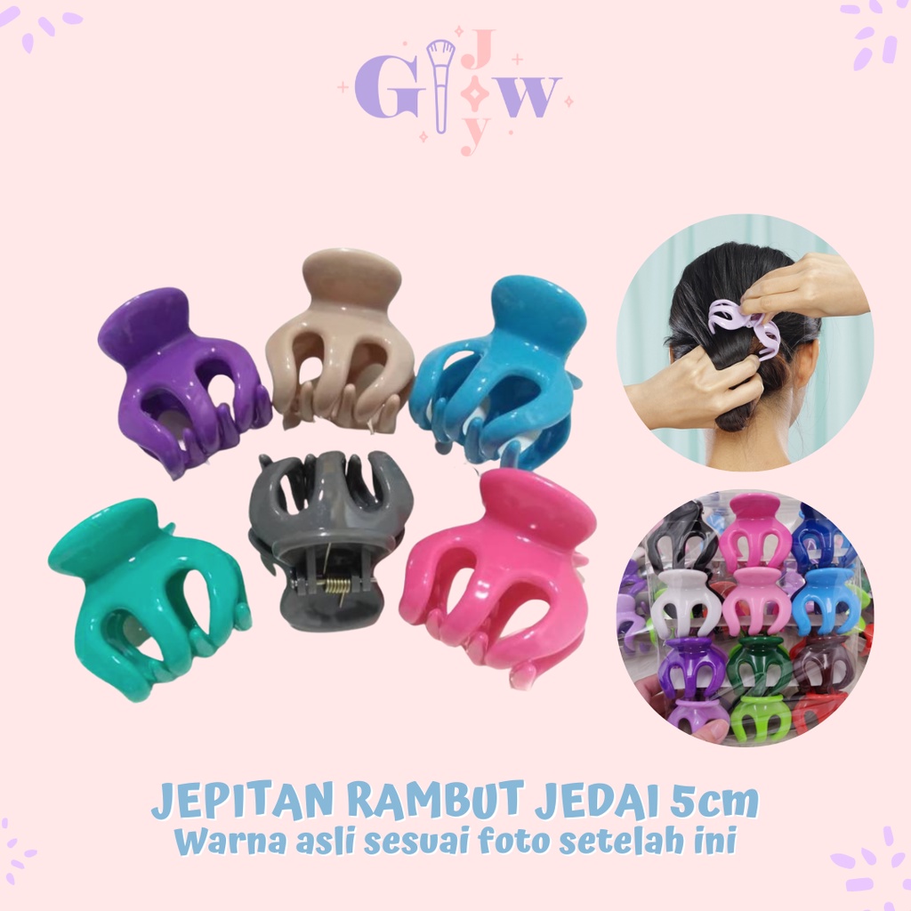 A336-A341 (BESAR) JEPITAN RAMBUT jeday hair jepit jedai warna warni pastel hitam putih ungu biru hijau orange kuning murah termurah original bagus keras anti rusak keriting kriting kriwil bergelombang pin extension scrunchie