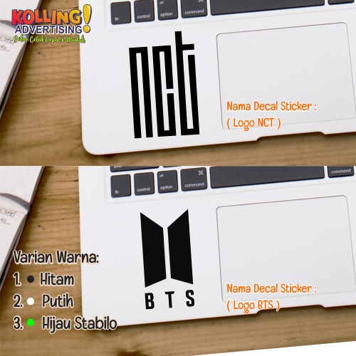 Decal Sticker Laptop Logo NCT / Logo BTS / Cutting Stiker / Oracal