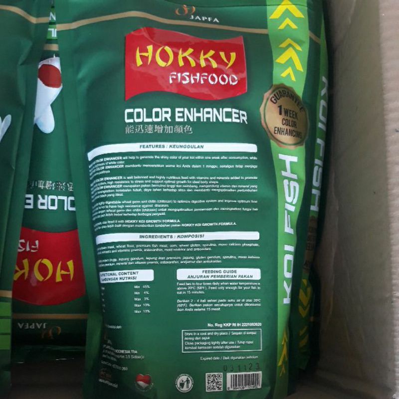 Hokky Color Enhancer 1kg:Pakan/makanan ikan