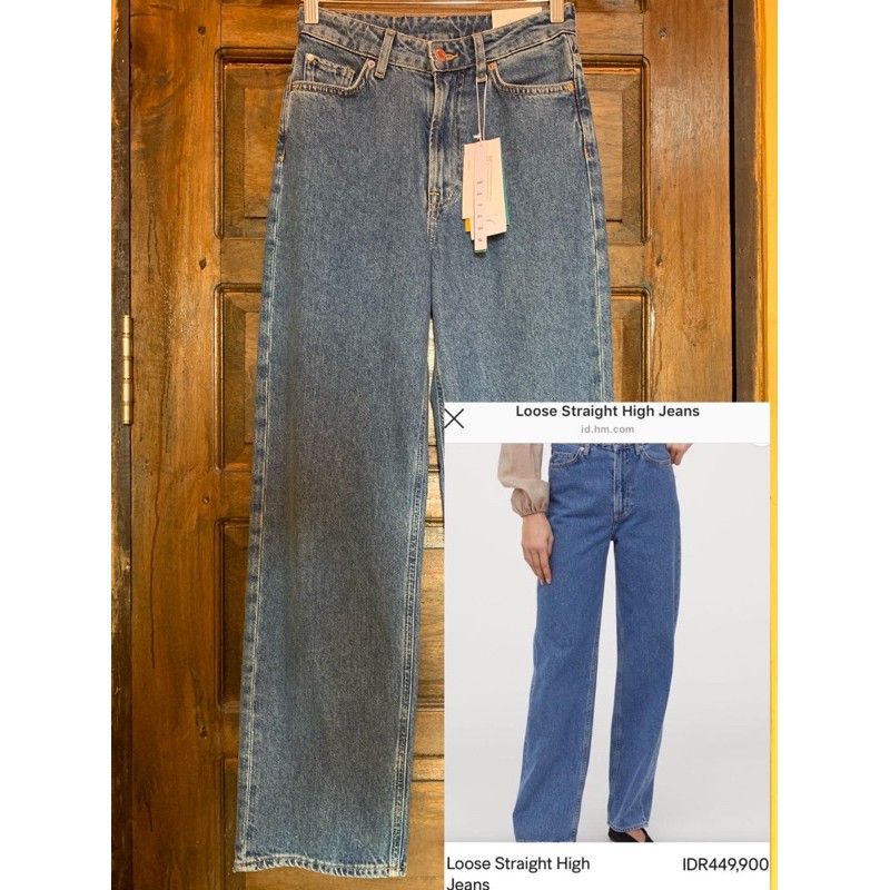 hm loose straight high jeans