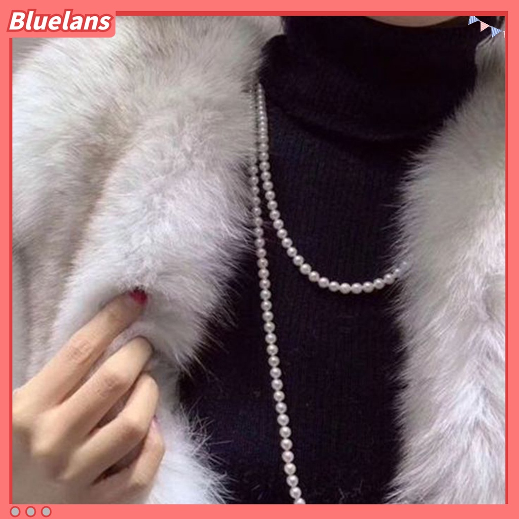 Kalung Mutiara Imitasi Model Panjang Untuk Anniversary