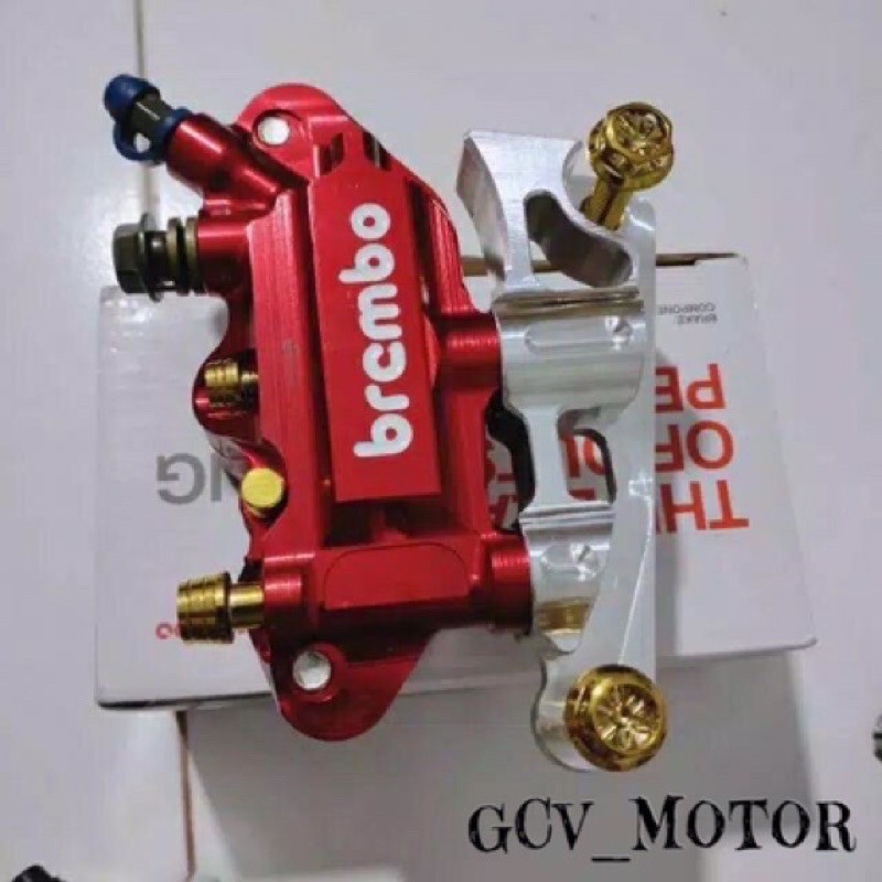 KALIPER MONOBLOK 4 PISTON PLUS BREKET SCOOPY VARIO BEAT FREE BAUT PROBOLT KERUCUT BR3MB0