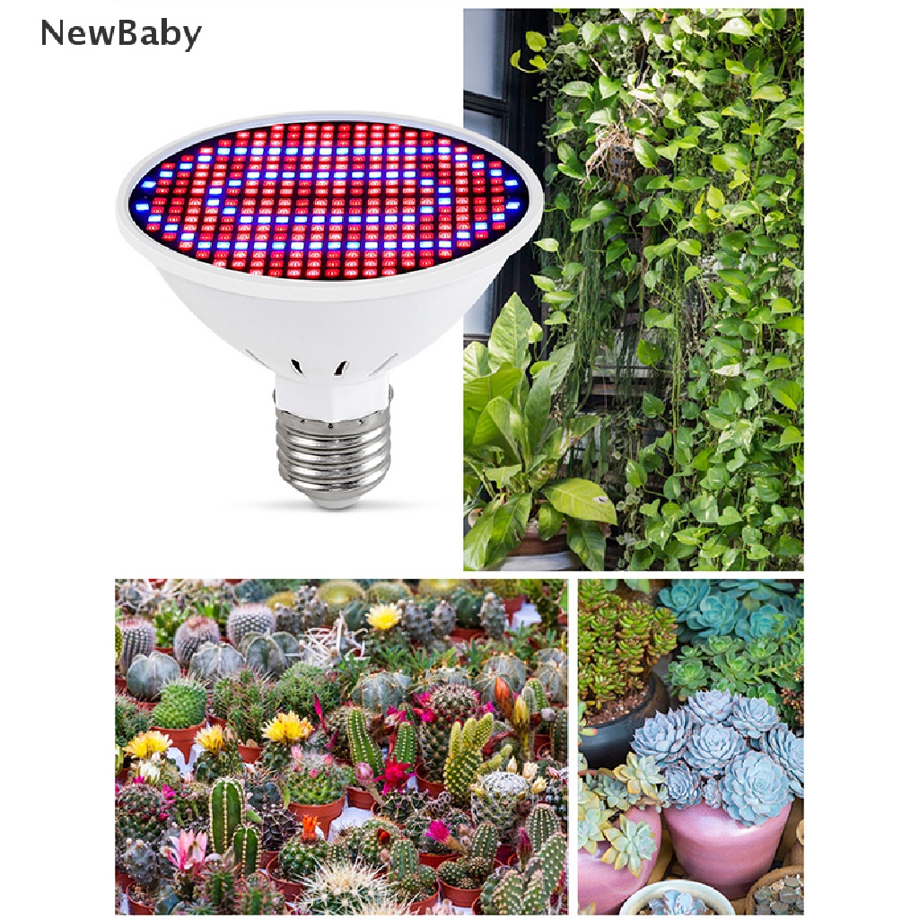 Newbaby MR16 Lampu Penumbuh Tanaman Hidroponik 300LED 220V UV Spektrum Penuh