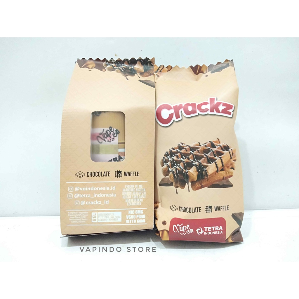 NIC 6MG CRACKZ V4 CHOCOLATE WAFFLE 60ML BY TETRA X VAPEON