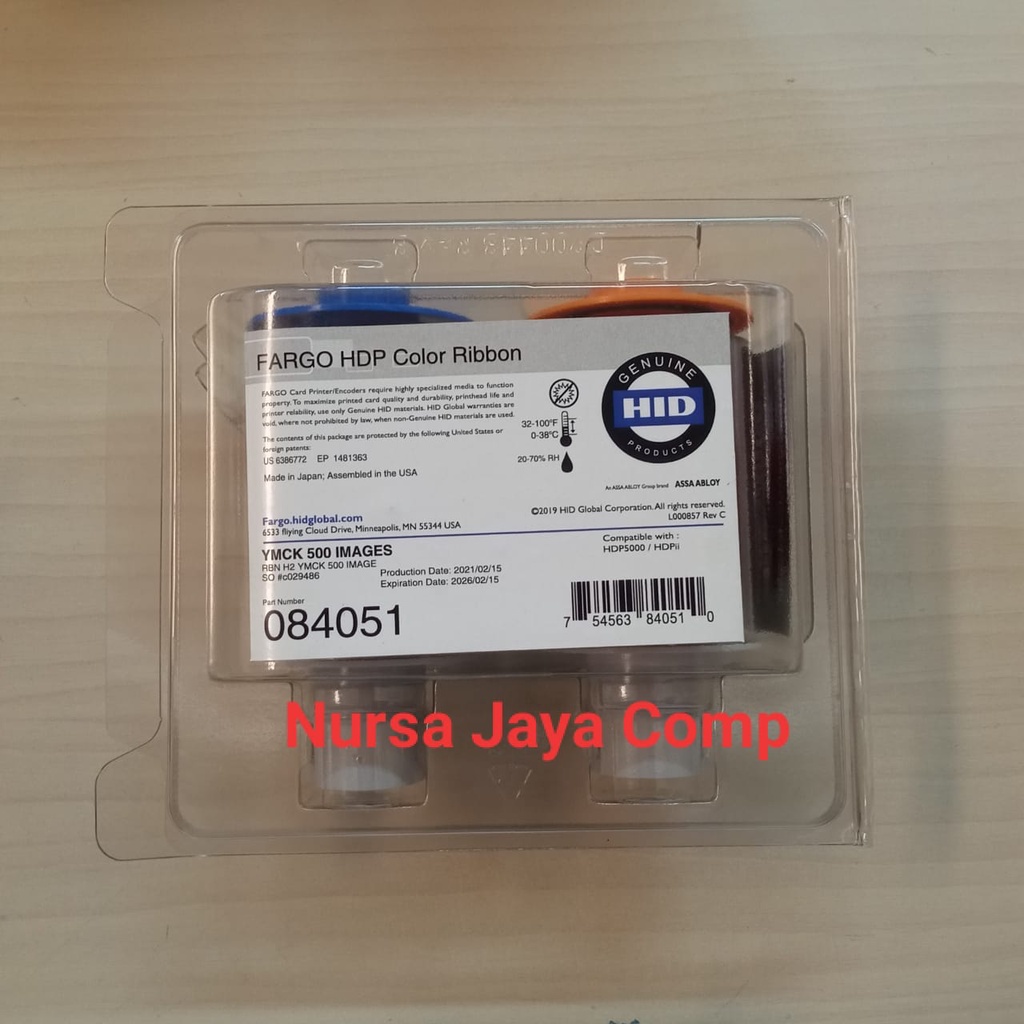 Ribbon Color FARGO HDP5000 HDP COLOR RIBBON 5000 PN : 084051 YMCK