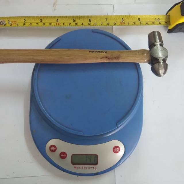 Palu ketok / Palu konde gg kayu 1/4&quot; / Ball pein hammer KZW