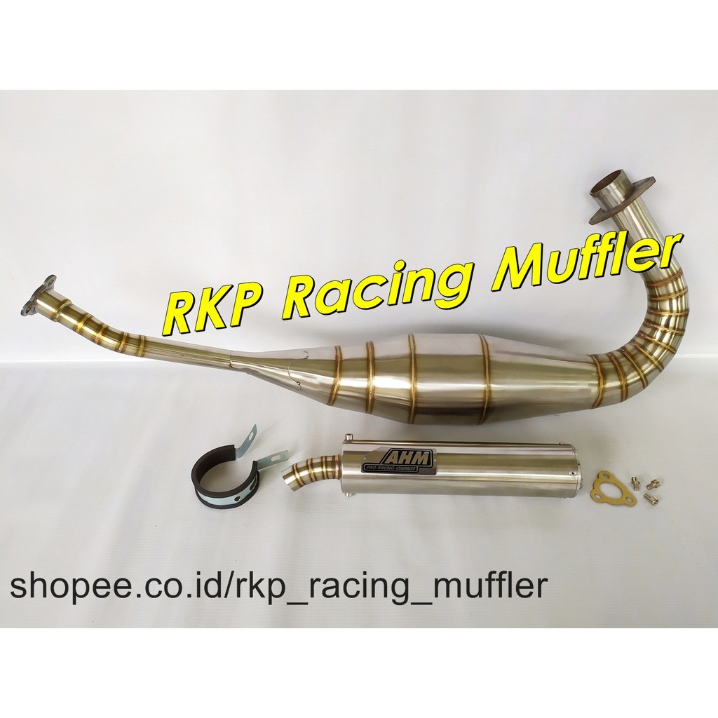 Knalpot racing AHM stainless steel for Kawasaki Ninja 150 R / RR / SS