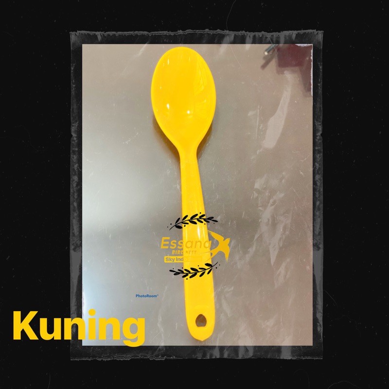 Gelas Minum Plastik _Piring Makan Bulat Plastik _Mangkok Makan Bulat Bakso Plastik_Sendok Makan Plastik_Terlaris Termurah Berkualitas ( 1pcs ) claris-Sendok plastik kunin