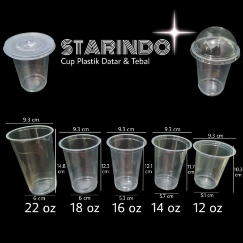 cup starindo 7 gram 12 14 16 18 oz