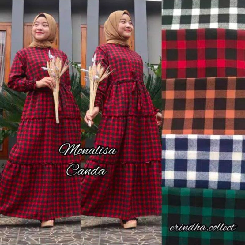 Gamis Monalisa Plat jumbo