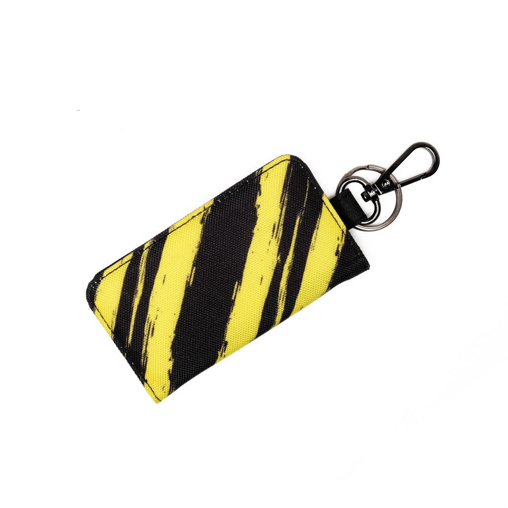 Gantungan Kunci Mobil Motor Dompet STNK Kain Motif stripe kuning KC032