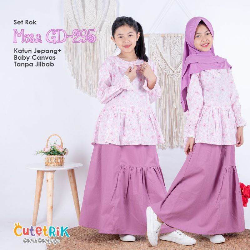 SET ROK ANAK CUTETRIK  BAJU MUSLIM ANAK NYAMAN