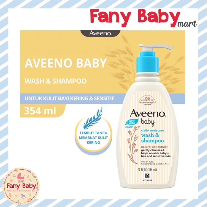 AVEENO BABY WASH &amp; SHAMPOO WITH NATURAL OAT EXTRACT 12OZ / 354ML