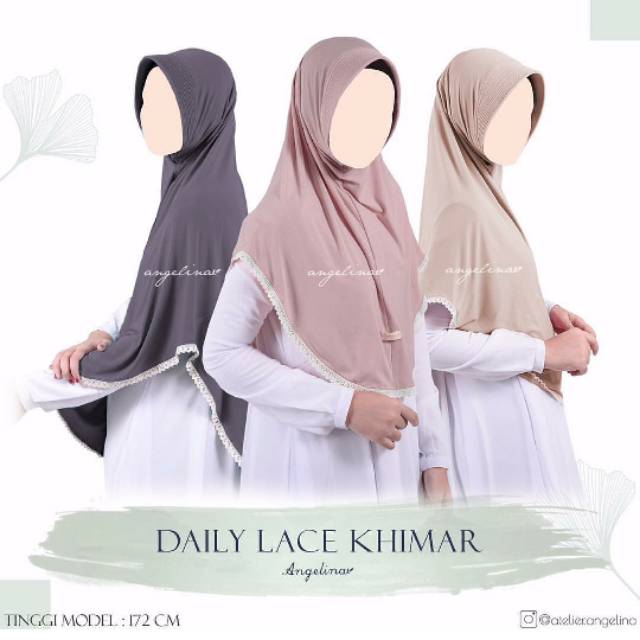 DAILY KHIMAR LACE (NAVY, S) BY ATELIER ANGELINA